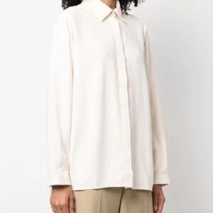 A.P.C. 100% silk Cream Dress Shirt